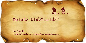 Moletz Ulászló névjegykártya